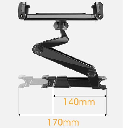 Car Headrest Tablet Mount,360° Rotating Adjustable Tablet Headrest Holder